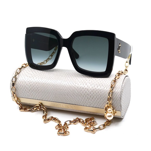 Jimmy Choo Accessories - NEW JIMMY CHOO RENEE/S 807 BLACK GREY GRADIENT AUTHENTIC SUNGLASSES W/CHAIN